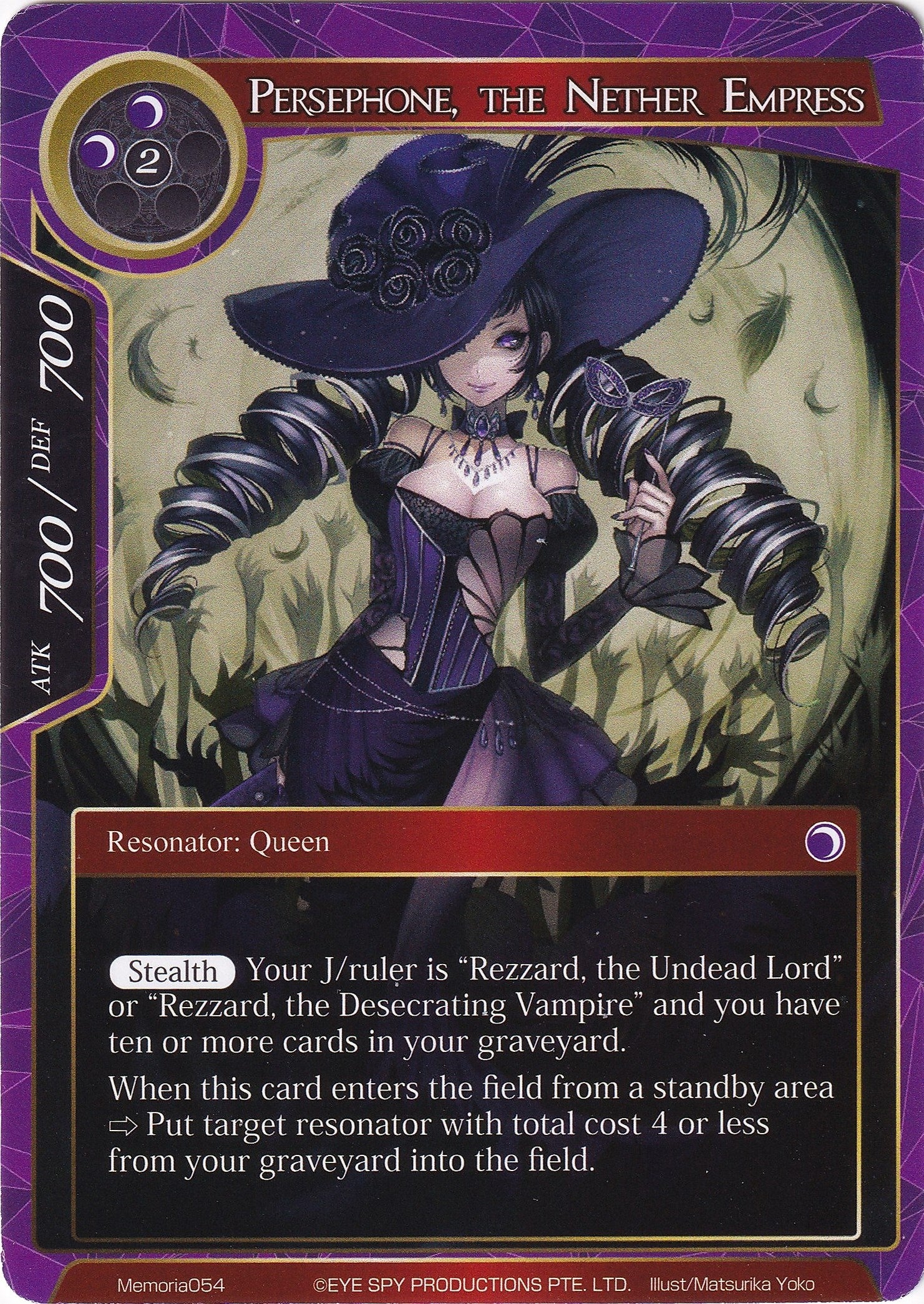 Image for Persephone, the Nether Empress (Alice Origin Memoria Cards) (Memoria054) - Force of Will