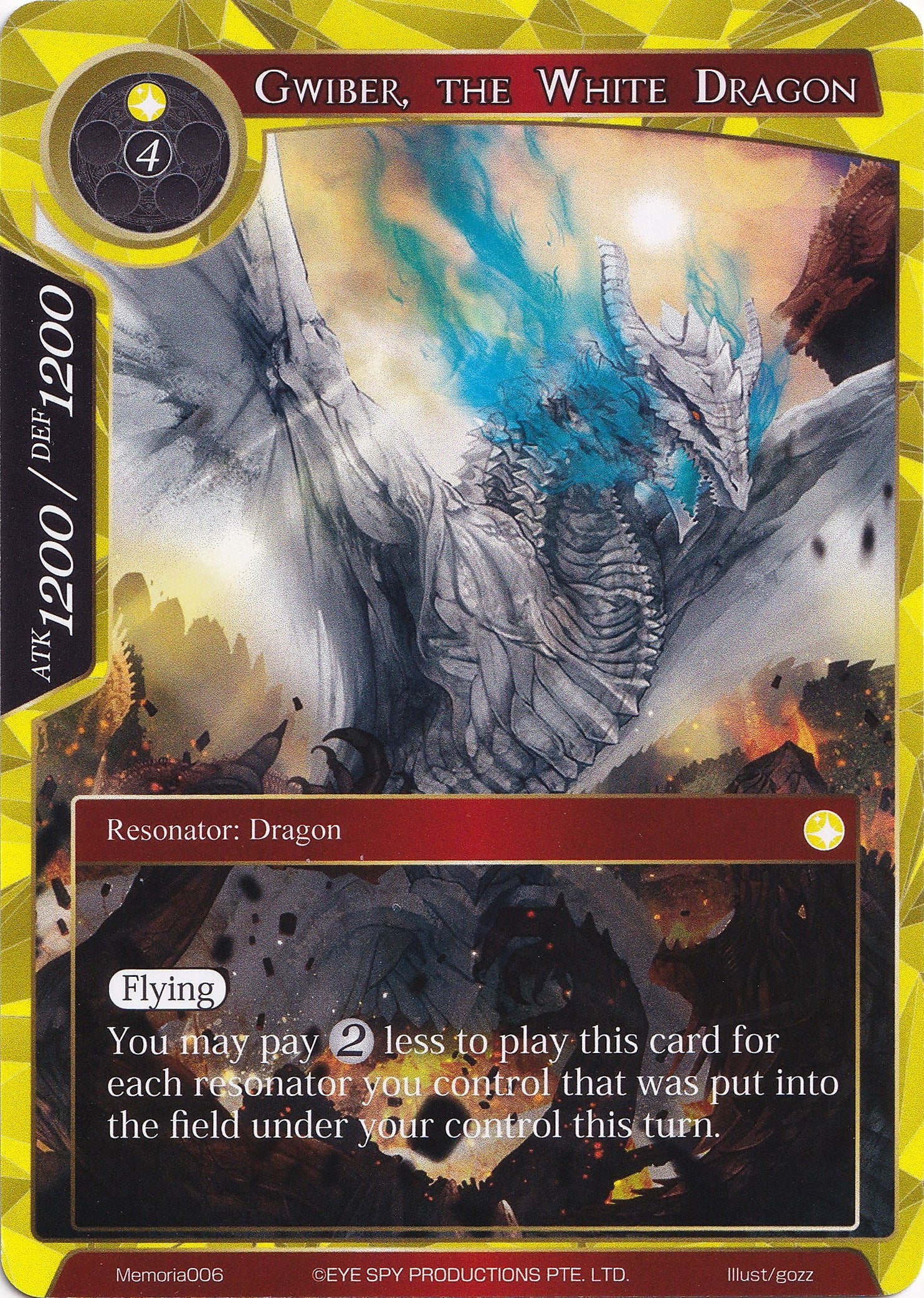 Image for Gwiber, the White Dragon (Alice Origin Memoria Cards) (Memoria006) - Force of Will