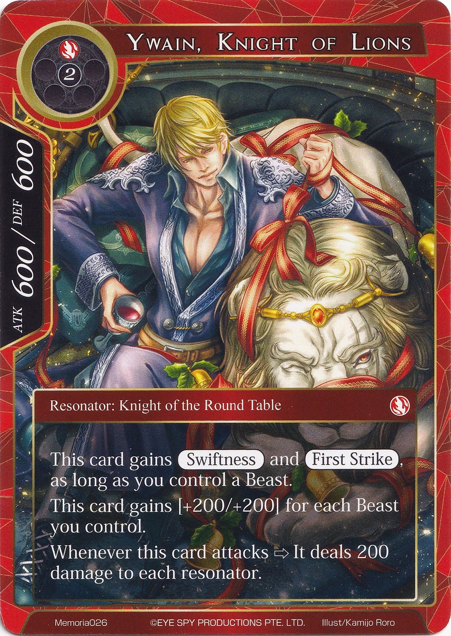 Image for Ywain, Knight of Lions (Alice Origin Memoria Cards) (Memoria026) - Force of Will