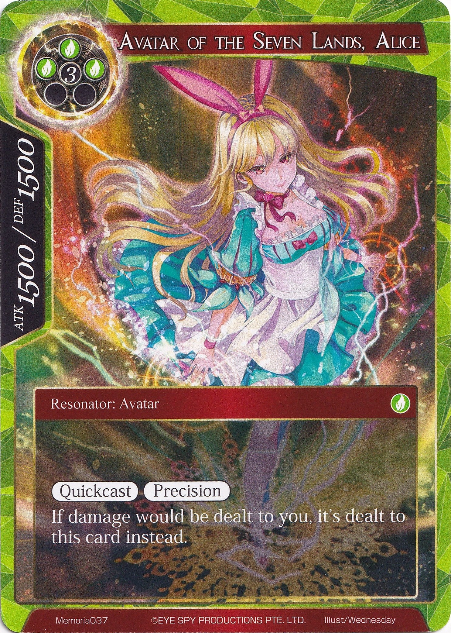 Image for Avatar of the Seven Lands, Alice (Alice Origin Memoria Cards) (Memoria037) - Force of Will