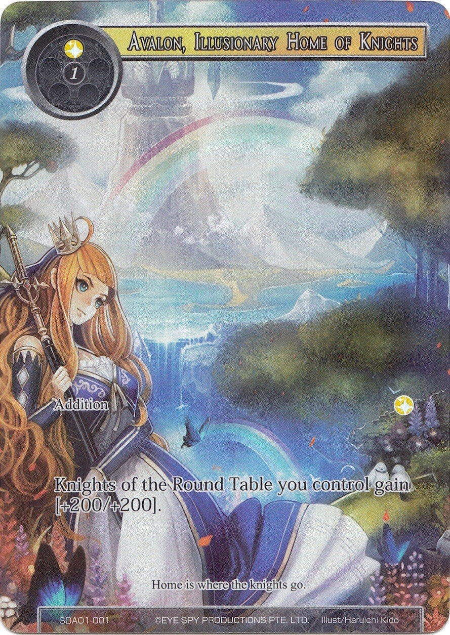 Image for Avalon, Illusionary Home of Knights (Full Art) (Alice Origin Starter Deck) (SDAO1-001) - Force of Will