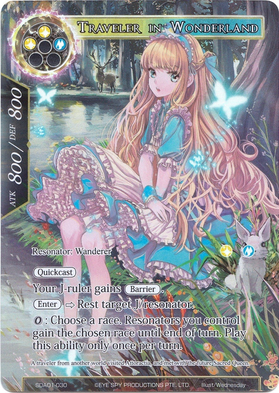 Image for Traveler in Wonderland (Full Art) (Alice Origin Starter Deck) (SDAO1-030) - Force of Will