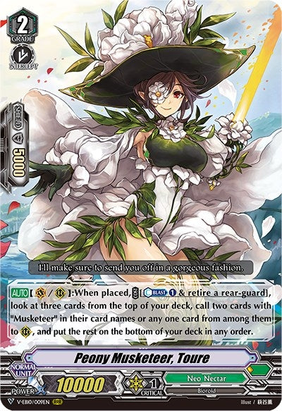 Image for Peony Musketeer, Toure (V-EB10: The Mysterious Fortune) (V-EB10/009EN) - Cardfight Vanguard
