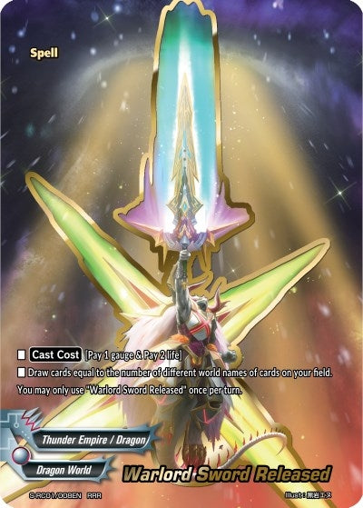 Image for Warlord Sword Released (Re: Collection Vol.1) (S-RC01/008EN) - Future Card BuddyFight