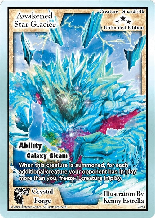 Image for Awakened Star Glacier (Unlimited Edition) (Crystal Forge) (23) - Exodus TCG