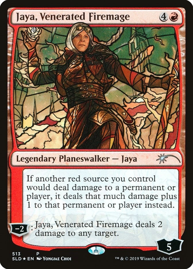 Image for Jaya, Venerated Firemage (Stained Glass) (Secret Lair Drop Series) (513) - Magic: The Gathering