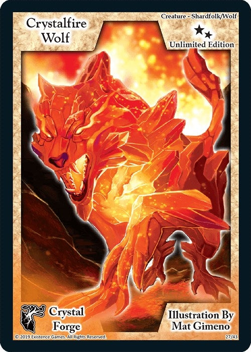 Image for Crystalfire Wolf (Unlimited Edition) (Crystal Forge) (27) - Exodus TCG