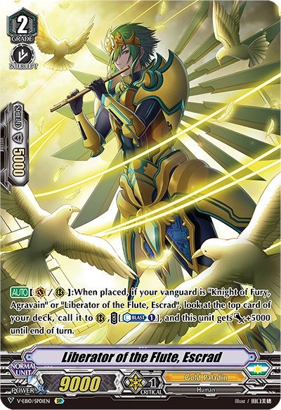 Image for Liberator of the Flute, Escrad (SP) (V-EB10: The Mysterious Fortune) (V-EB10/SP01EN) - Cardfight Vanguard