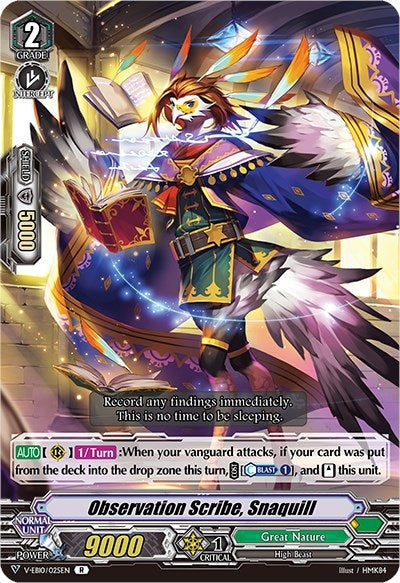Image for Observation Scribe, Snaquill (V-EB10: The Mysterious Fortune) (V-EB10/025EN) - Cardfight Vanguard