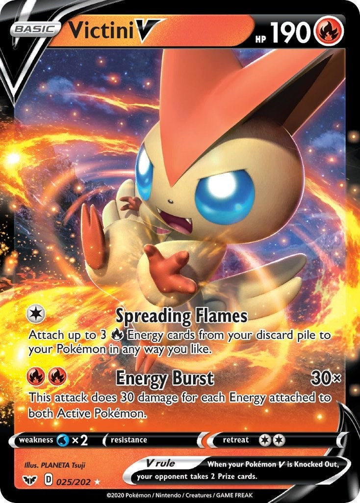 Image for Victini V (SWSH01: Sword & Shield Base Set) (025/202) - Pokemon