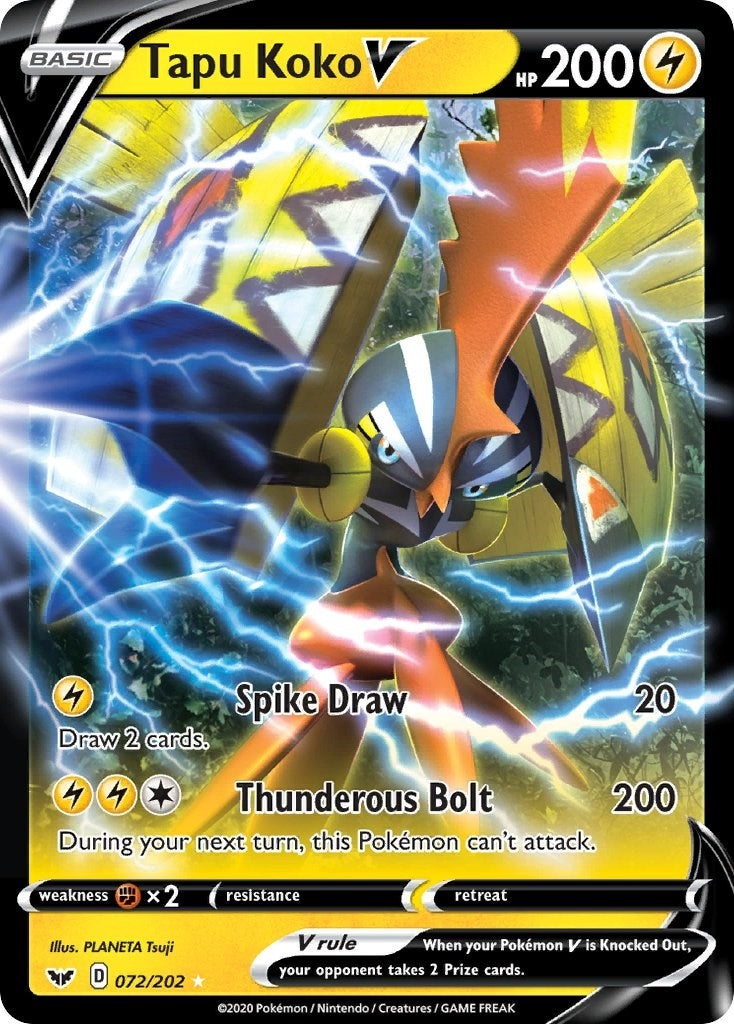 Image for Tapu Koko V (SWSH01: Sword & Shield Base Set) (072/202) - Pokemon