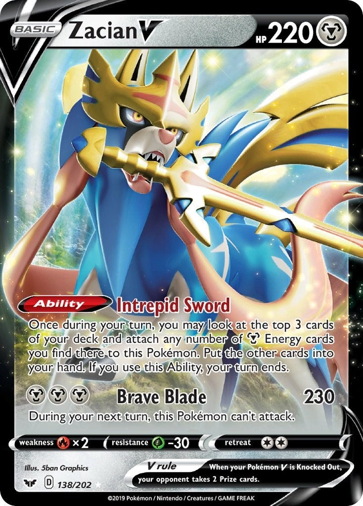 Image for Zacian V (SWSH01: Sword & Shield Base Set) (138/202) - Pokemon