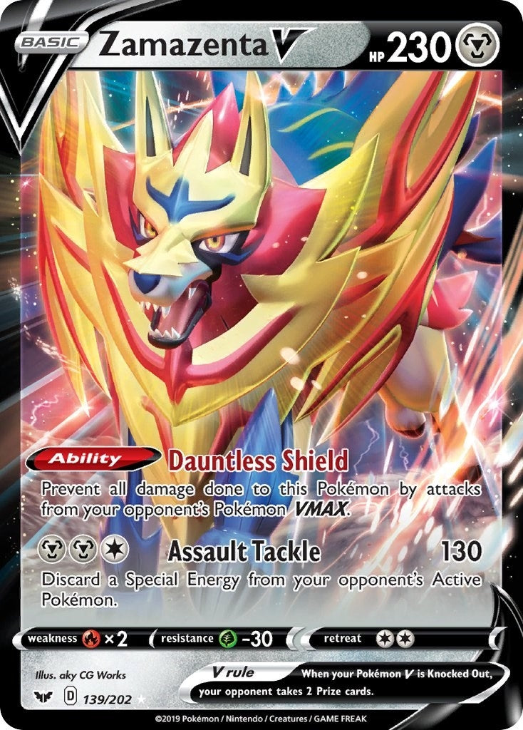 Image for Zamazenta V (SWSH01: Sword & Shield Base Set) (139/202) - Pokemon