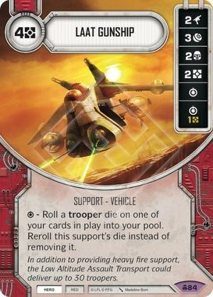 Image for LAAT Gunship (Card Only) (Convergence) (84) - Star Wars: Destiny