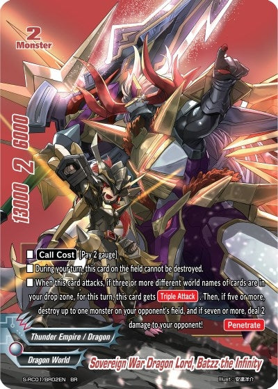 Image for Sovereign War Dragon Lord, Batzz the Infinity (Re: Collection Vol.1) (S-RC01/BR02EN) - Future Card BuddyFight