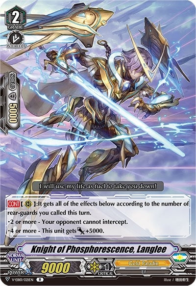 Image for Knight of Phosphorescence, Langlee (V-EB10: The Mysterious Fortune) (V-EB10/021EN) - Cardfight Vanguard
