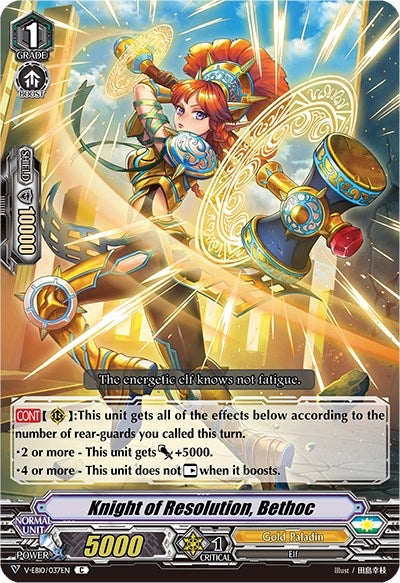 Image for Knight of Resolution, Bethoc (V-EB10: The Mysterious Fortune) (V-EB10/037EN) - Cardfight Vanguard
