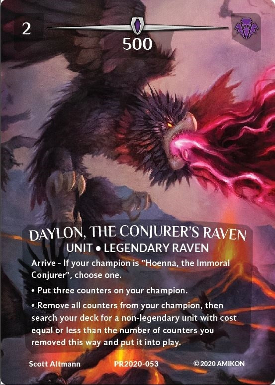 Image for Daylon, the Conjurer's Raven (Full Art) (Argent Saga Promos) (PR2020-053) - Argent Saga TCG