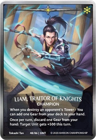 Image for Liam, Traitor of Knights (Silver Metal Prize Card) (Argent Saga Promos) (48/86 1INT) - Argent Saga TCG