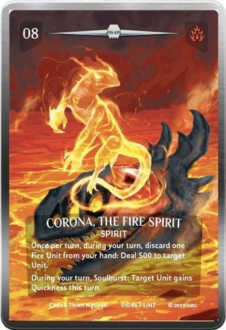 Image for Corona, the Fire Spirit (Silver Metal Prize Card) (Argent Saga Promos) (5/86 | 1INT) - Argent Saga TCG