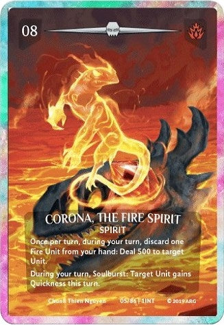 Image for Corona, the Fire Spirit (Rainbow Metal Prize Card) (Argent Saga Promos) (5/86 | 1INT) - Argent Saga TCG