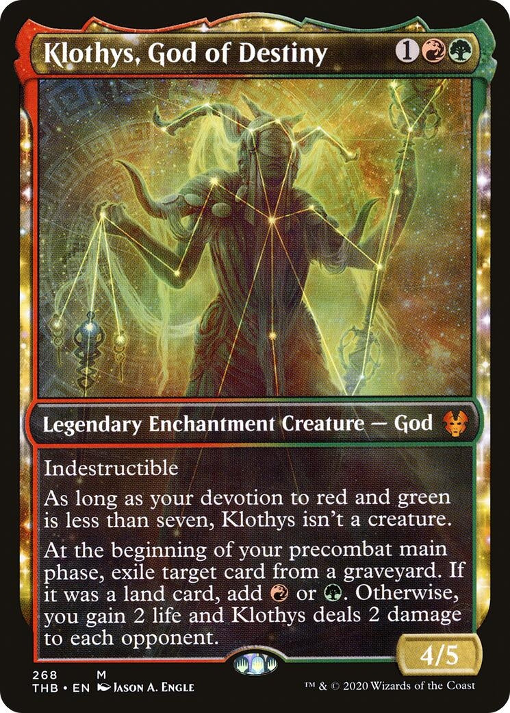 Image for Klothys, God of Destiny (Showcase) (Theros Beyond Death) (268) - Magic: The Gathering