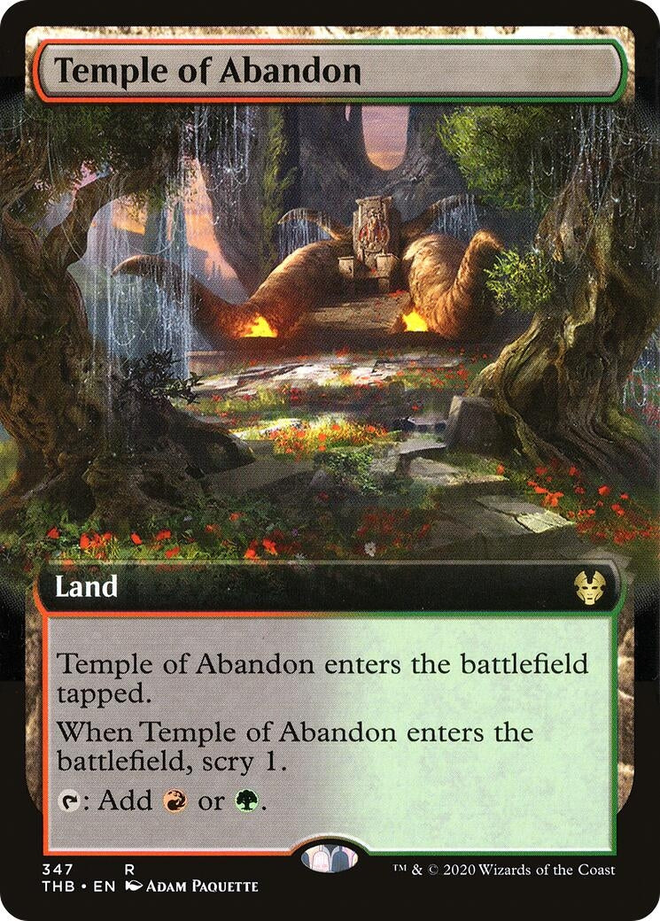 Image for Temple of Abandon (Extended Art) (Theros Beyond Death) (347) - Magic: The Gathering