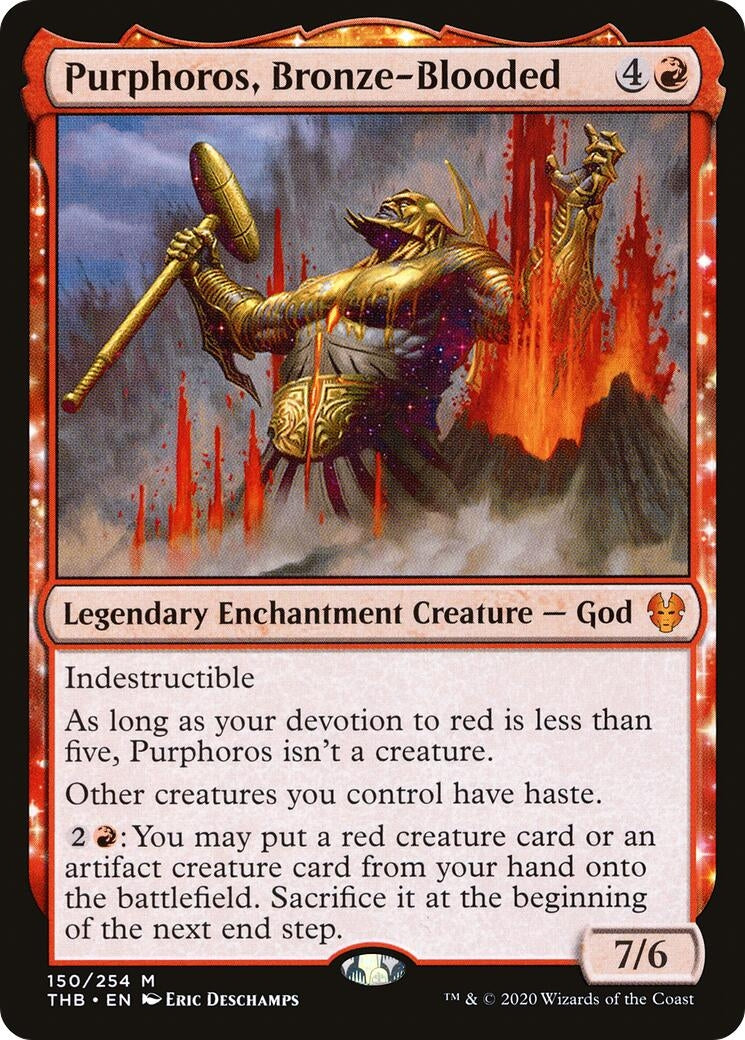 Image for Purphoros, Bronze-Blooded (Theros Beyond Death) (150) - Magic: The Gathering