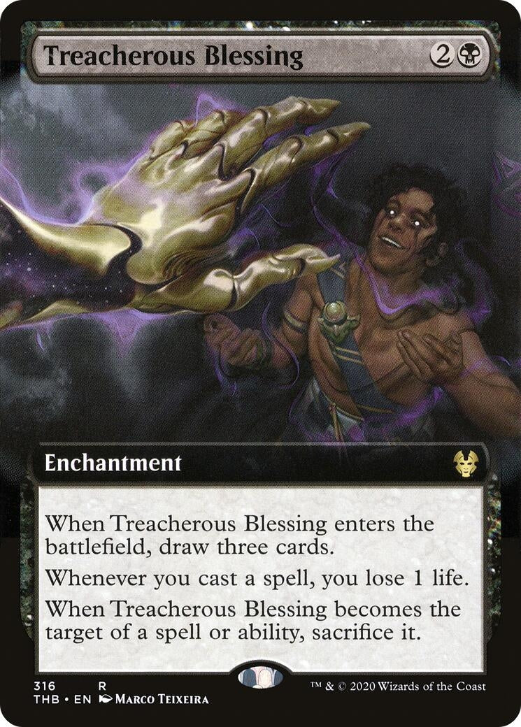 Image for Treacherous Blessing (Extended Art) (Theros Beyond Death) (316) - Magic: The Gathering