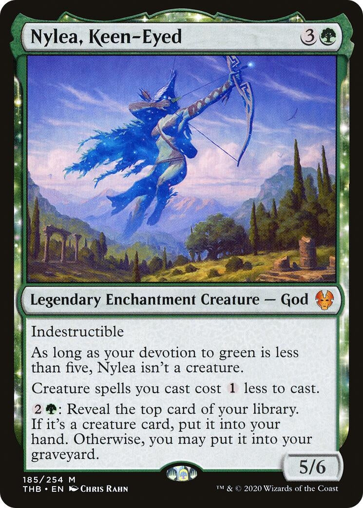Image for Nylea, Keen-Eyed (Theros Beyond Death) (185) - Magic: The Gathering