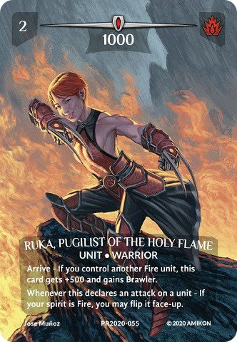 Image for Ruka, Pugilist of the Holy Flame (Serial Numbered) (Argent Saga Promos) (PR2020-055) - Argent Saga TCG