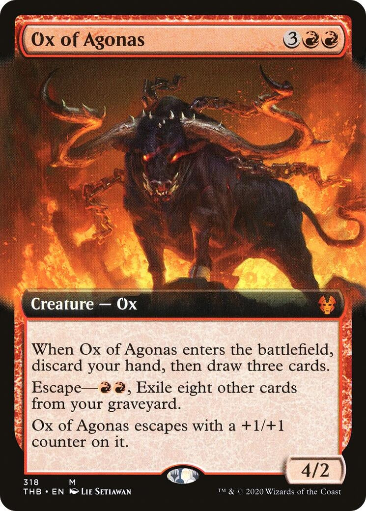 Image for Ox of Agonas (Extended Art) (Theros Beyond Death) (318) - Magic: The Gathering