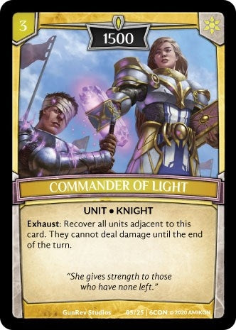 Image for Commander of Light (Expansion Pack 3: Conviction) (05/25 | 6CON) - Argent Saga TCG