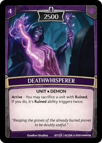 Image for Deathwhisperer (Expansion Pack 3: Conviction) (07/25 | 6CON) - Argent Saga TCG