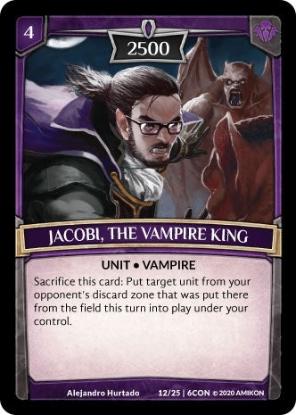 Image for Jacobi, the Vampire King (Expansion Pack 3: Conviction) (12/25 | 6CON) - Argent Saga TCG
