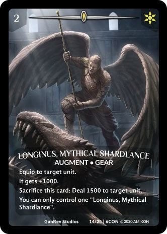 Image for Longinus, Mythical Shardlance (Full Art) (Expansion Pack 3: Conviction) (14/25 | 6CON) - Argent Saga TCG