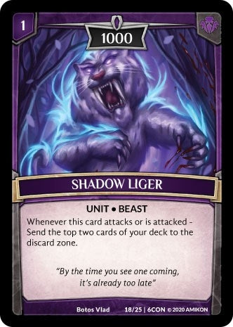 Image for Shadow Liger (Expansion Pack 3: Conviction) (18/25 | 6CON) - Argent Saga TCG