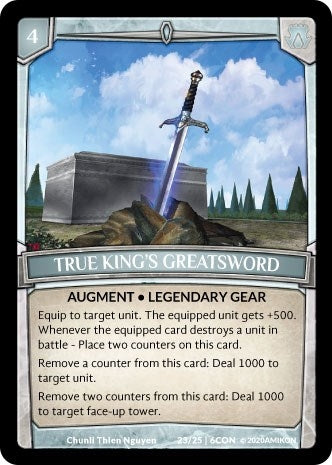 Image for True King's Greatsword (Expansion Pack 3: Conviction) (23/25 | 6CON) - Argent Saga TCG