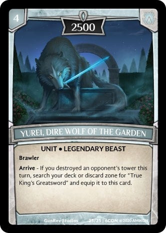 Image for Yurei, Dire Wolf of the Garden (Expansion Pack 3: Conviction) (25/25 | 6CON) - Argent Saga TCG