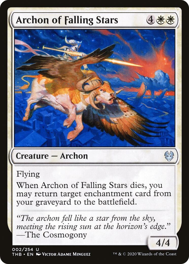 Image for Archon of Falling Stars (Theros Beyond Death) (2) - Magic: The Gathering