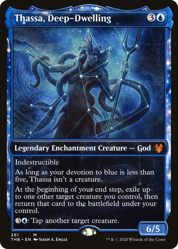 Image for Thassa, Deep-Dwelling (Showcase) (Theros Beyond Death) (261) - Magic: The Gathering