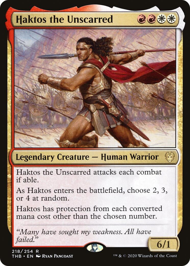 Image for Haktos the Unscarred (Theros Beyond Death) (218) - Magic: The Gathering