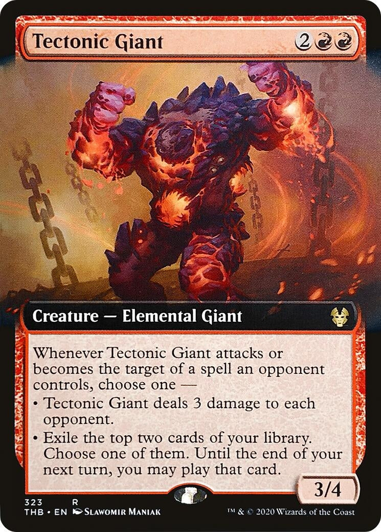 Image for Tectonic Giant (Extended Art) (Theros Beyond Death) (323) - Magic: The Gathering