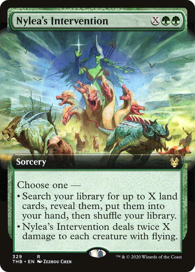 Image for Nylea's Intervention (Extended Art) (Theros Beyond Death) (329) - Magic: The Gathering