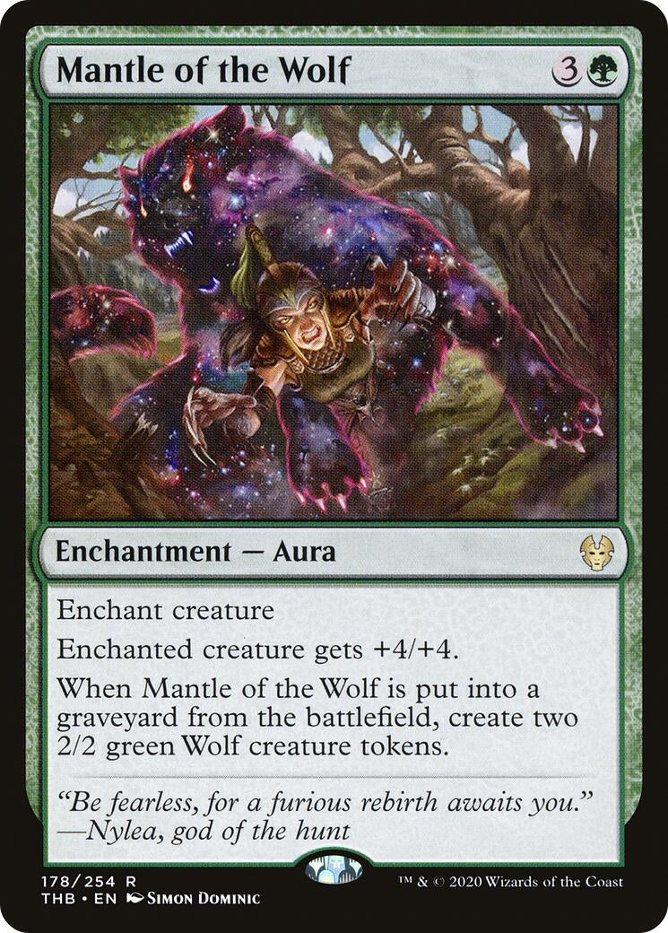 Image for Mantle of the Wolf (Theros Beyond Death) (178) - Magic: The Gathering