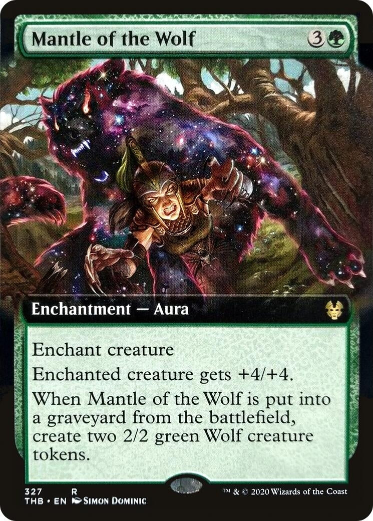 Image for Mantle of the Wolf (Extended Art) (Theros Beyond Death) (327) - Magic: The Gathering