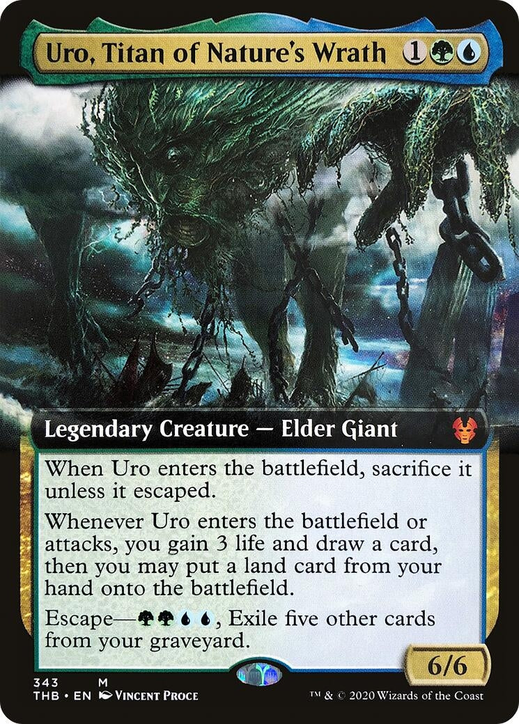 Image for Uro, Titan of Nature's Wrath (Extended Art) (Theros Beyond Death) (343) - Magic: The Gathering