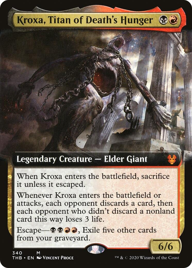 Image for Kroxa, Titan of Death's Hunger (Extended Art) (Theros Beyond Death) (340) - Magic: The Gathering