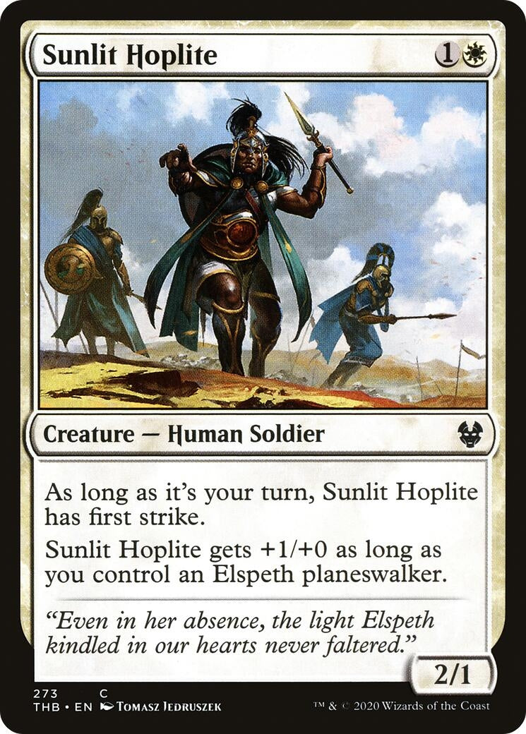 Image for Sunlit Hoplite (Theros Beyond Death) (273) - Magic: The Gathering