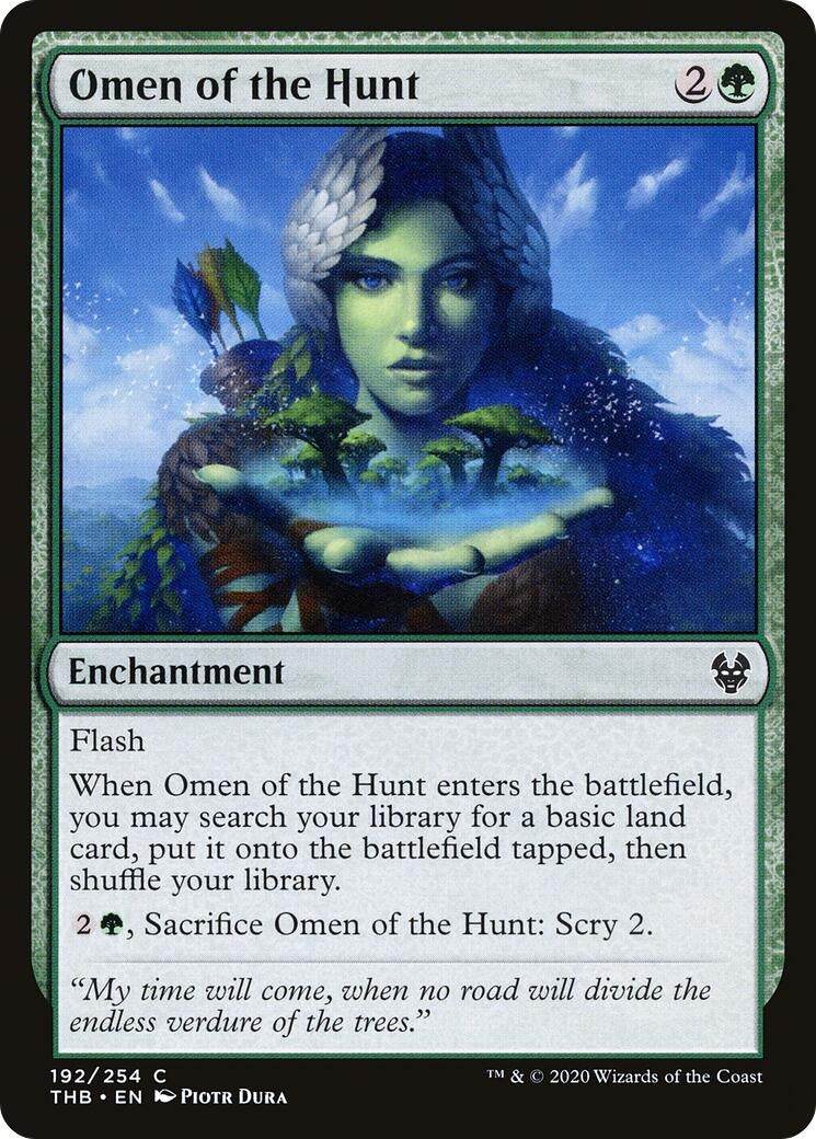 Image for Omen of the Hunt (Theros Beyond Death) (192) - Magic: The Gathering